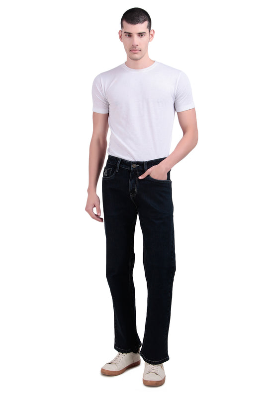 Black Blue Tinted Straight Fit Denim Jeans / Article no.- JB29