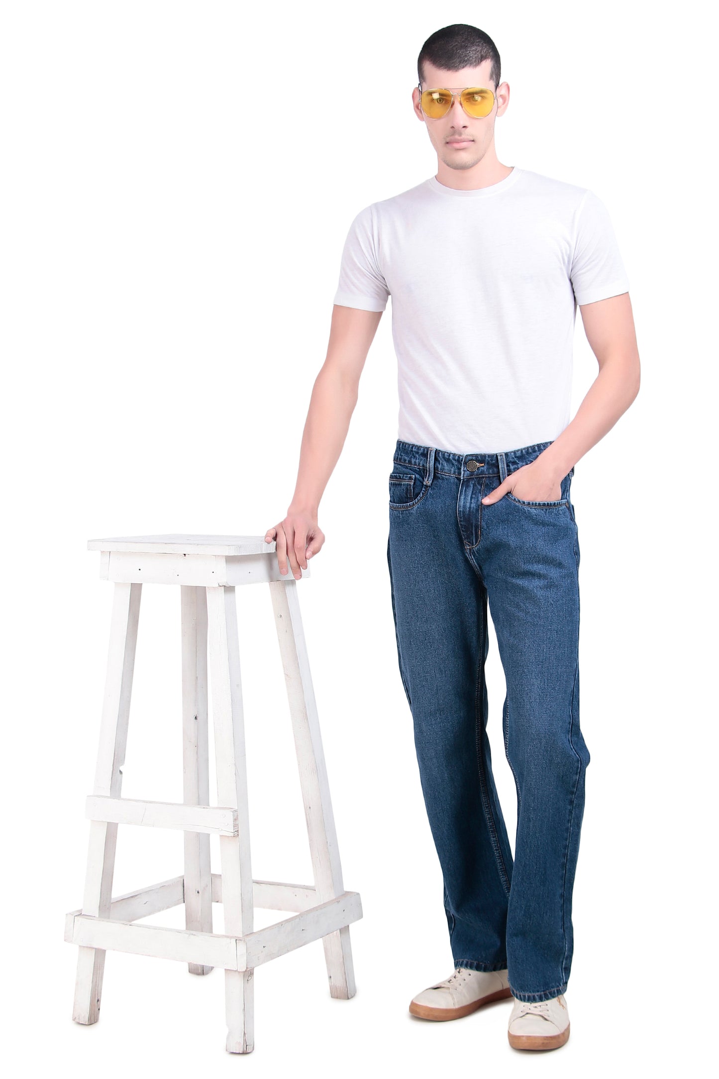 Blue Straight Fit Denim Jeans / Article no.- JB25