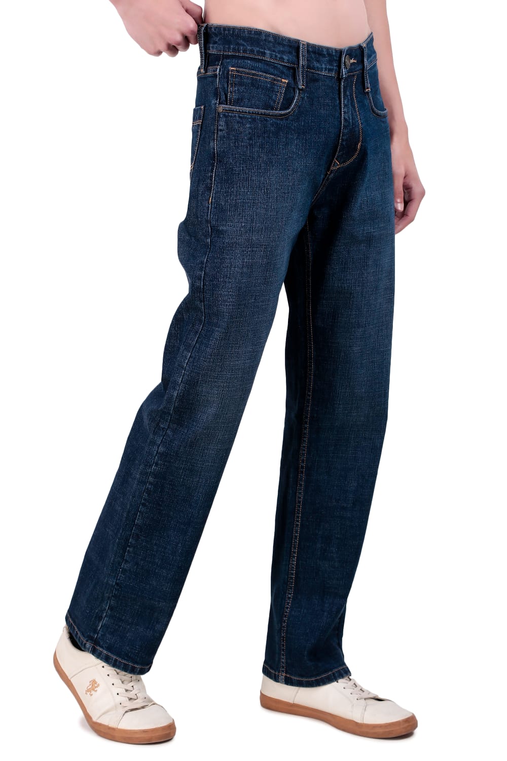 Mid Blue Straight Fit Denim Jeans / Article no.- JB30