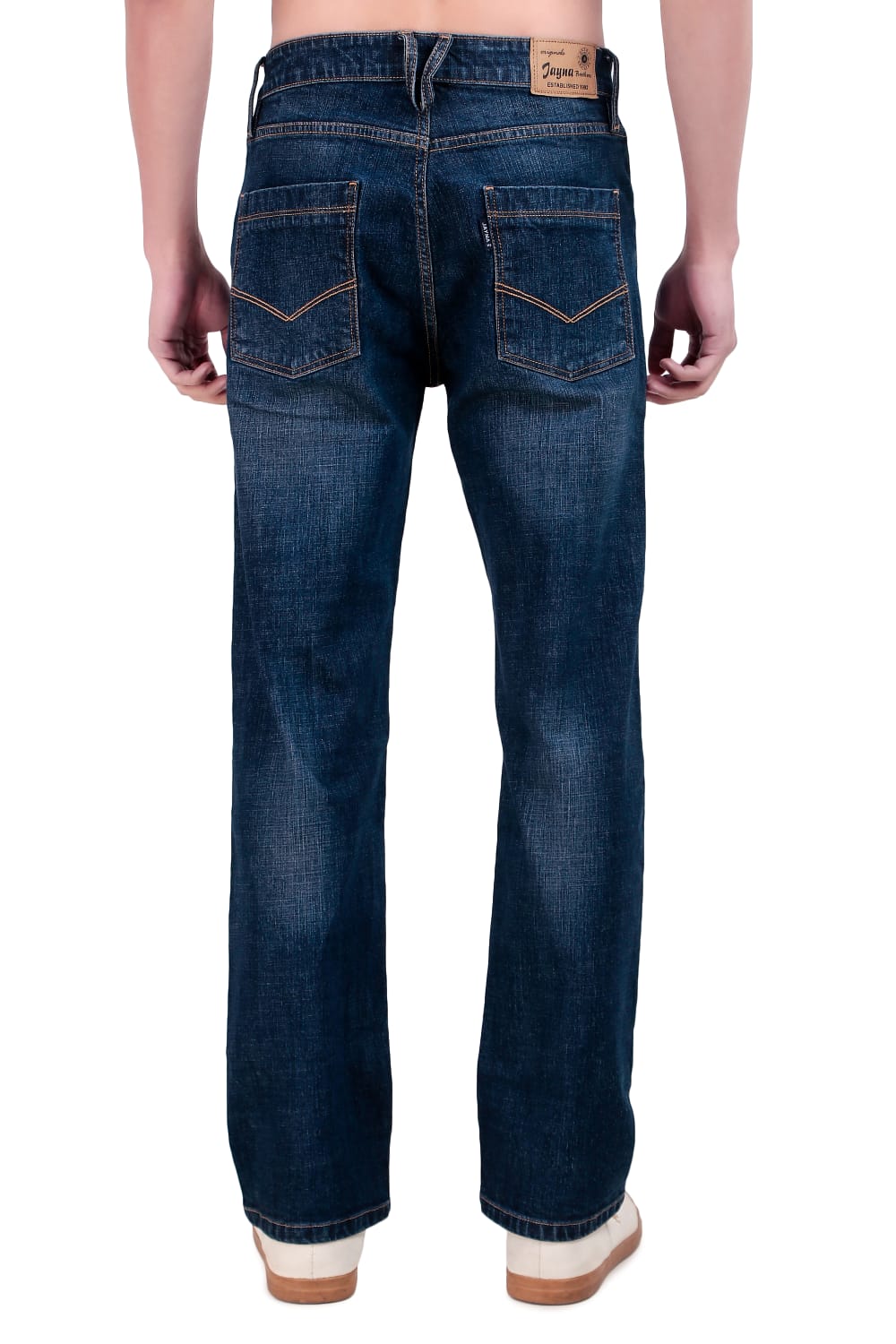 Mid Blue Straight Fit Denim Jeans / Article no.- JB30