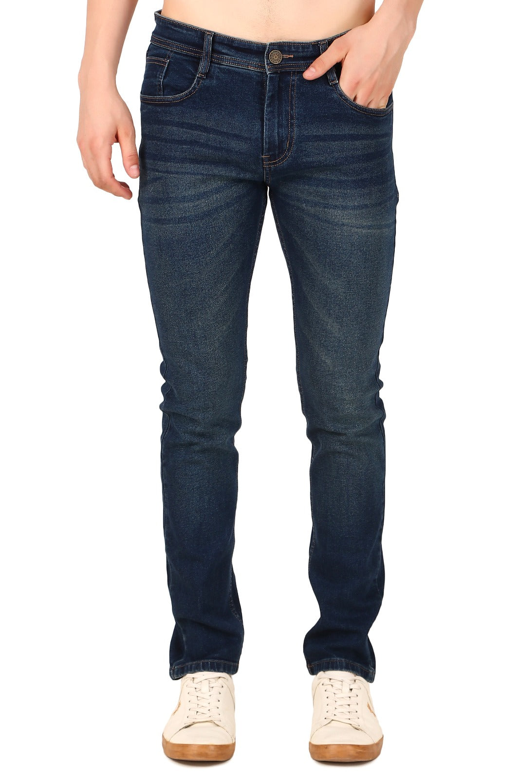 Mid Blue Dusty Denim Jeans / ARTICLE NO.- JB04