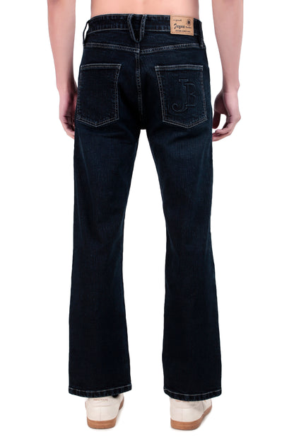 Black Blue Tinted Straight Fit Denim Jeans / Article no.- JB29