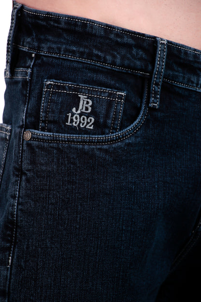 Black Blue Tinted Straight Fit Denim Jeans / Article no.- JB29