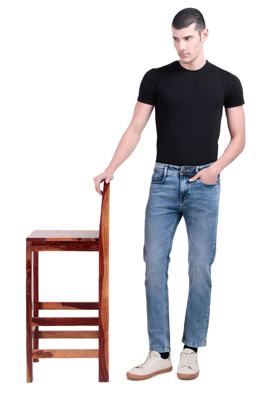 Shiny Blue Denim Jeans / Article no. - JB21