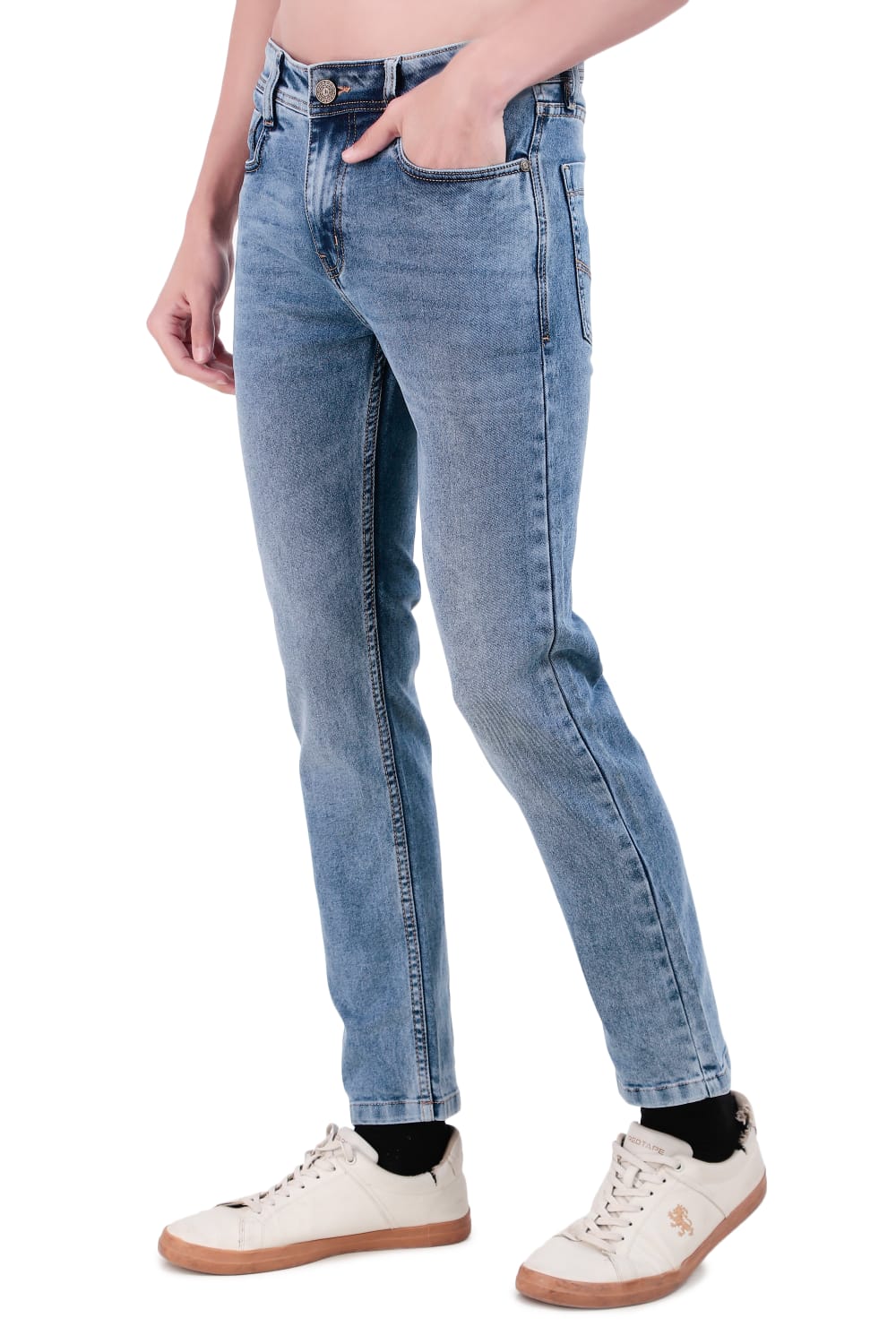 Shiny Blue Denim Jeans / Article no. - JB21