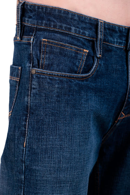 Mid Blue Straight Fit Denim Jeans / Article no.- JB30