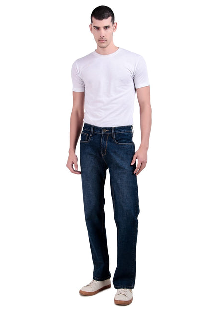 Mid Blue Straight Fit Denim Jeans / Article no.- JB30